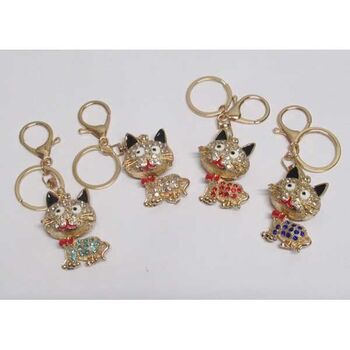 furry cat key ring jewelry