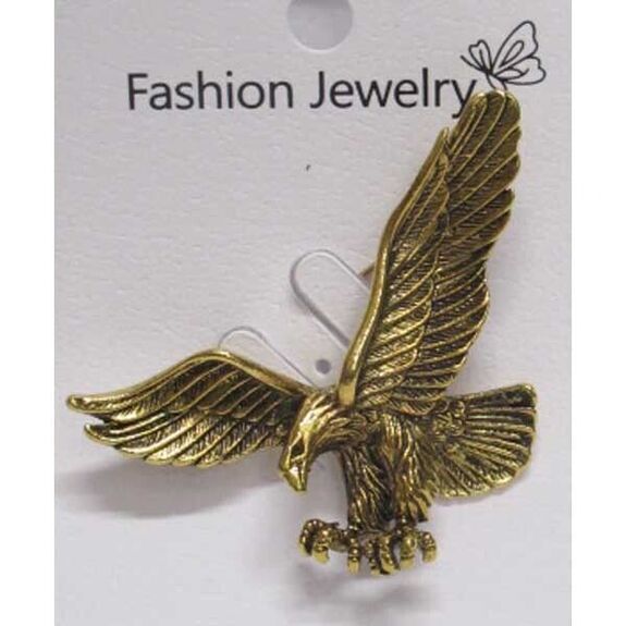 bijoux broche aigle dore ailes deployées