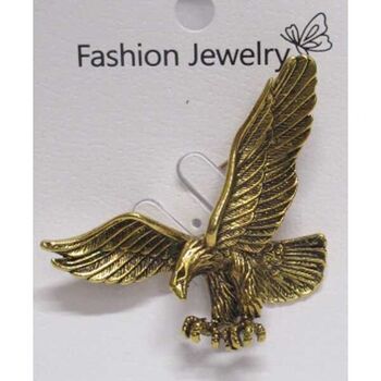 bijoux broche aigle dore ailes deployées