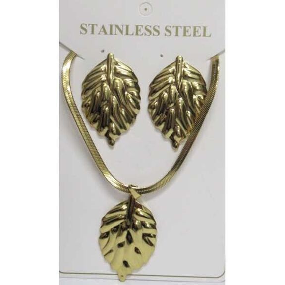 bijoux pendentif feuille chaine plate