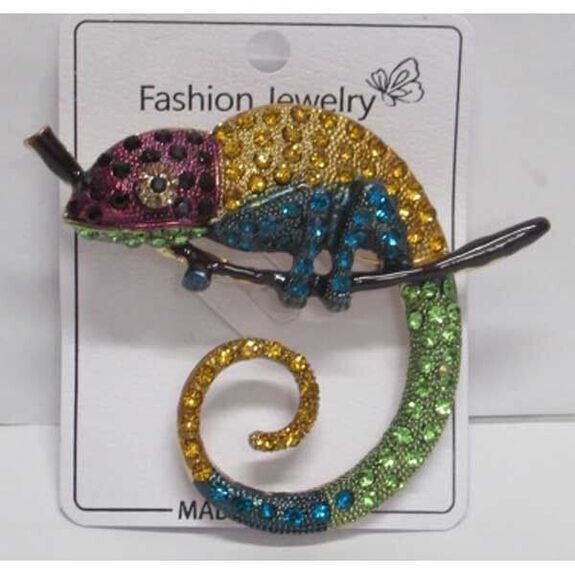 broche iguane XL sur branche