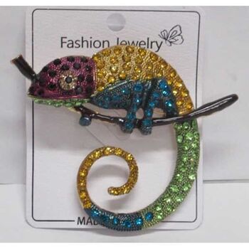 broche iguane XL sur branche