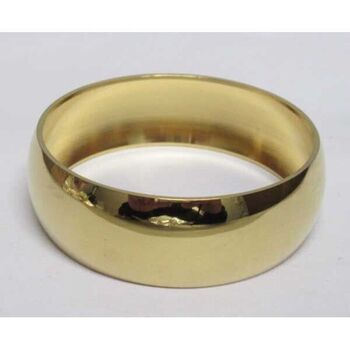 smooth gold-plated steel bangle jewelry