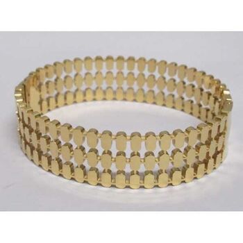 gold-plated steel bangle bracelet