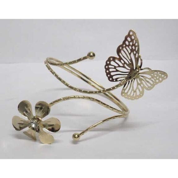 Bracelet bras papillon fleur femme