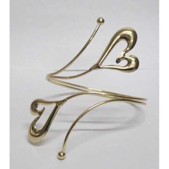 Gold heart-shaped arm cuff