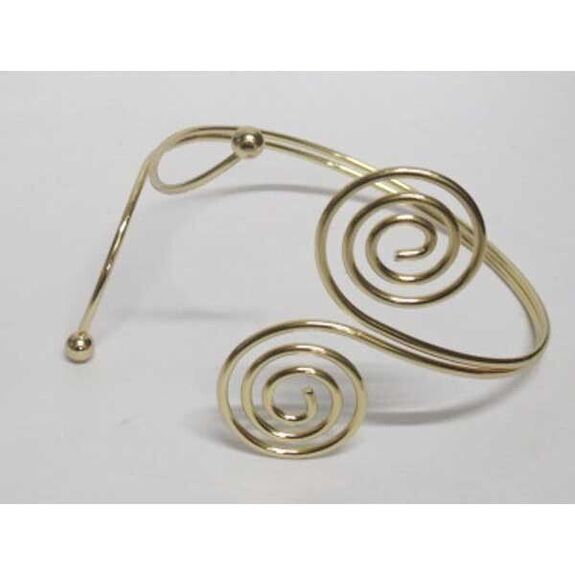 Bracelet brassard tourbillon doré