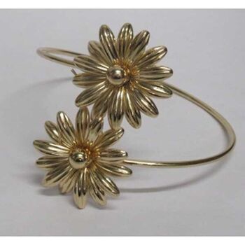 Golden daisy cuff bracelet
