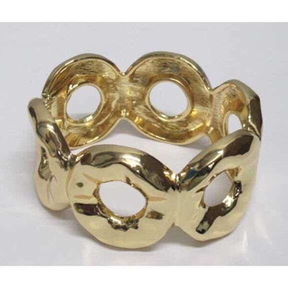 gold washer cuff bracelet