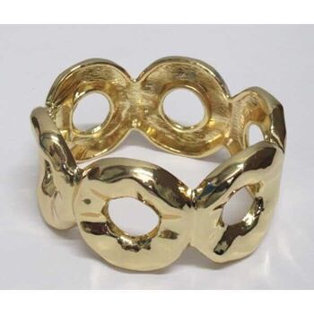 gold washer cuff bracelet