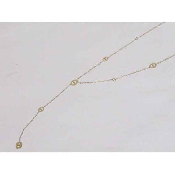 Long, thin steel necklace