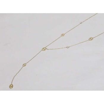 Long, thin steel necklace