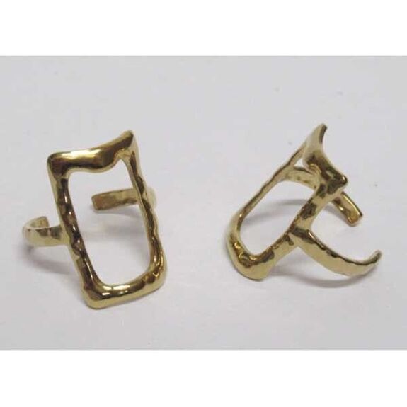 rectangular steel ring jewelry