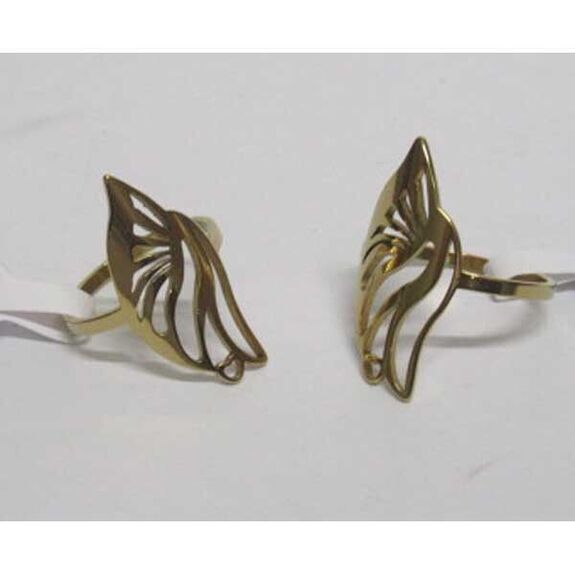 gold wing steel ring