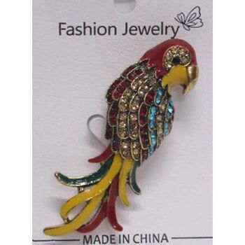 bijoux oiseau exotique en broche