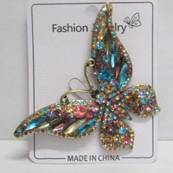 rhinestone butterfly brooch jewelry in all colors
