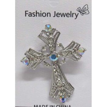 bijoux broche croix chretienne