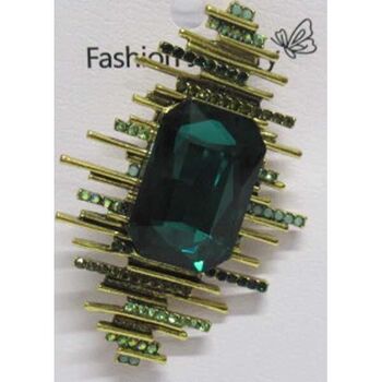 Cristal vert bijoux broche meteore