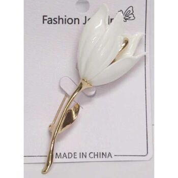 bijoux broche branche fleur blanche