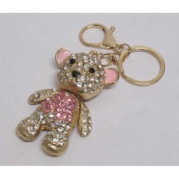 teddy bear bag jewelry key ring