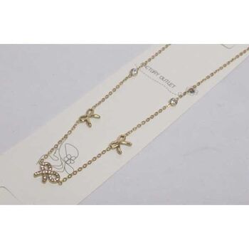 fine jewelry steel bow tie necklace