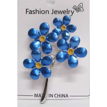 blue flower brooch jewelry