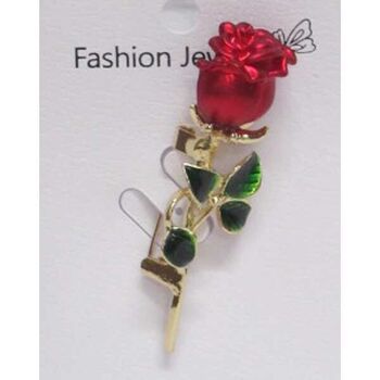 rose red brooch jewelry
