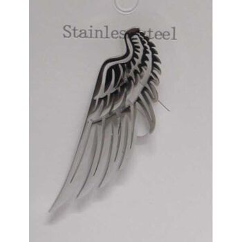 steel angel wing brooch jewelry
