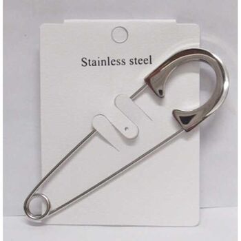 steel jewelry brooch, safety clip