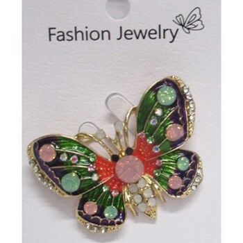 Butterfly brooch jewelry in various colors