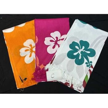 beach towel sarong hibiscus