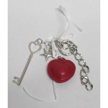 red heart keychain, bag jewelry