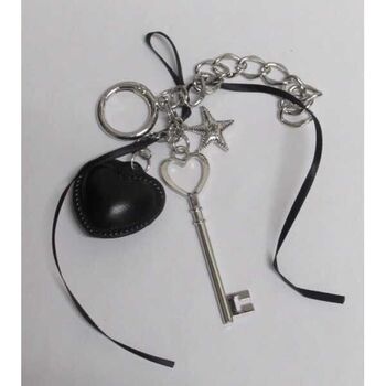 black heart bag jewelry keychain