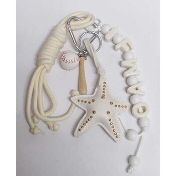 keychain, jewelry, bag, star, baseball bat