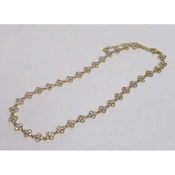 Stainless steel rhinestone river necklace