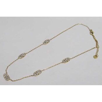 jewelry necklace double intertwined irons gold stainless steel