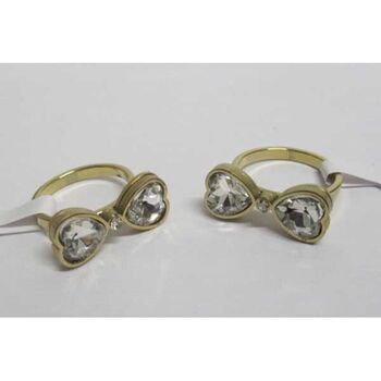 bijoux bague noeud cristal acier inoxydable