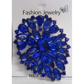 blue crystal petal brooch jewelry
