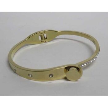 Jonc original stras et cristal acier inoxydable