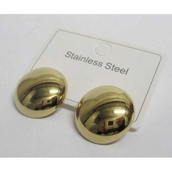 Gold-plated steel circle earrings