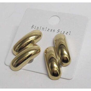 Yasmine gold-plated steel earrings
