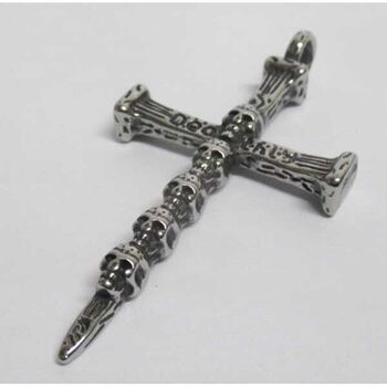 pendentif croix deathly acier inoxydable