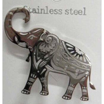 lucky charm jewelry: elephant trunk raised, trunk in the air.