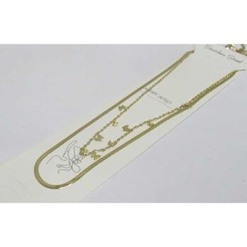 double chaîne bserpent plate breloques papillon en acier