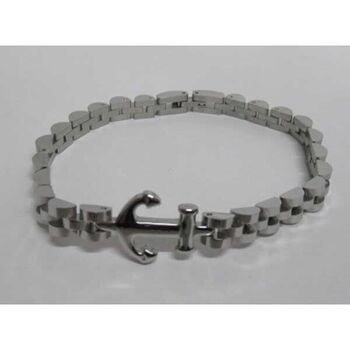 bijoux bracelet ancre maillon acier argente