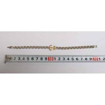 bijoux bracelet ancre maillon acier 2 tons