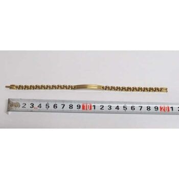 bijoux bracelet plaque doré acier masculin