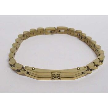 bijoux bracelet plaque ancre doré acier