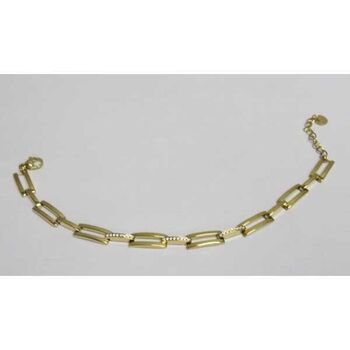Gold-tone geometric chain bracelet jewelry