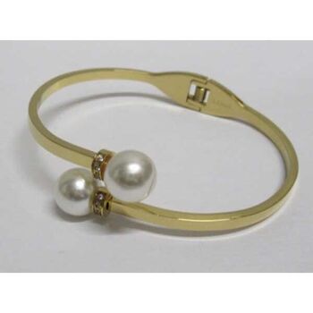 Stainless steel ball bead bangle bracelet